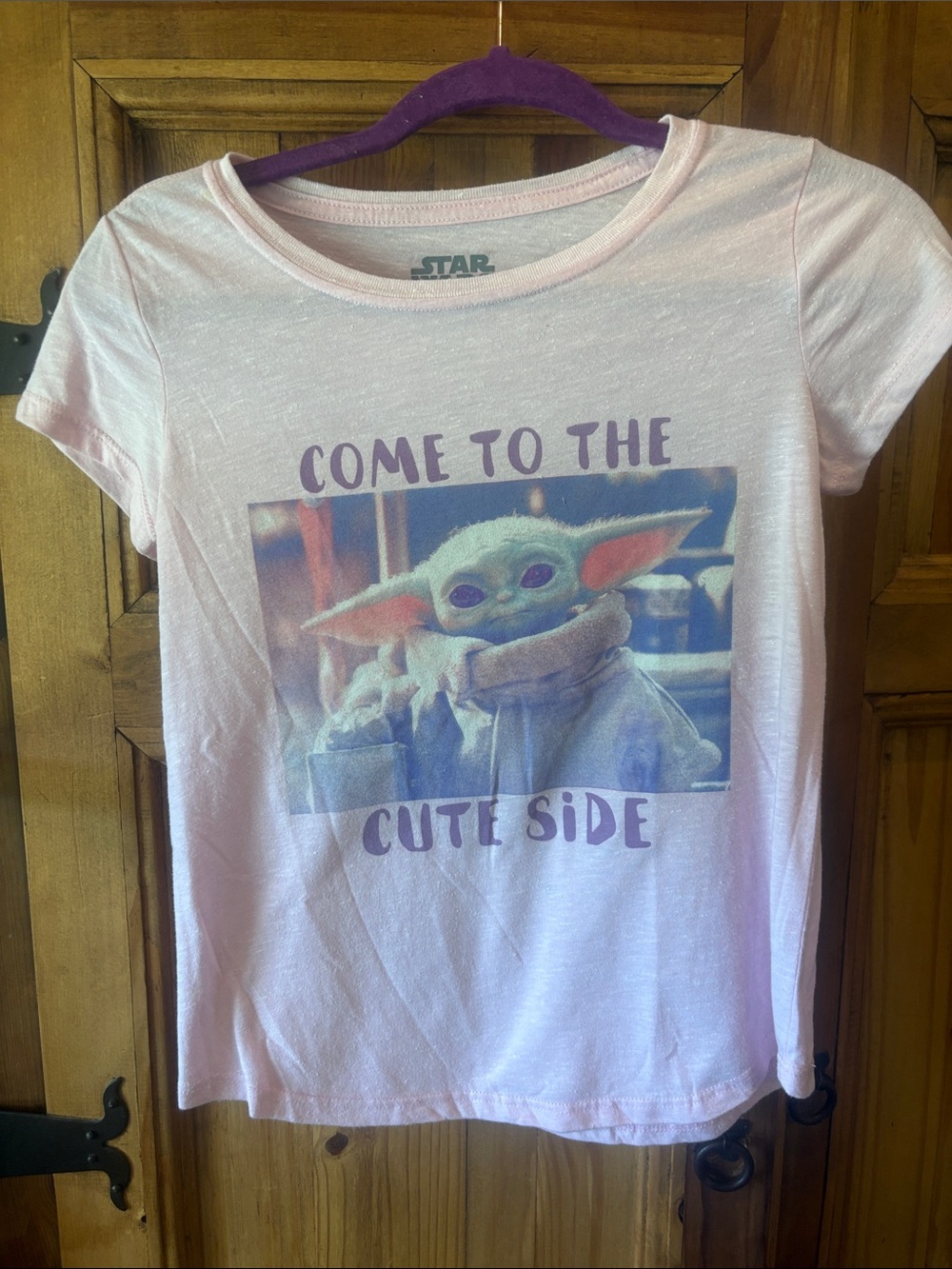 Star Wars Pink Baby Yoda 'Come to the Cute Side' Graphic Tee